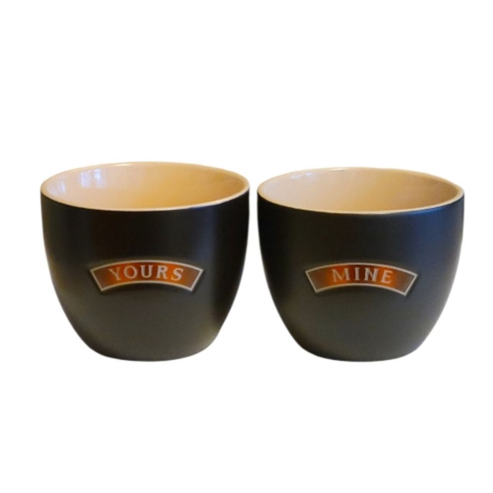 Baileys Irish Cream "Yours" And "Mine" Ceramic Cup Set 8oz